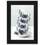 «Multicolor Blue Tea Tower», reproduction encadrée de 23 po de hauteur, art mural, largeur de 0,98 po, papier