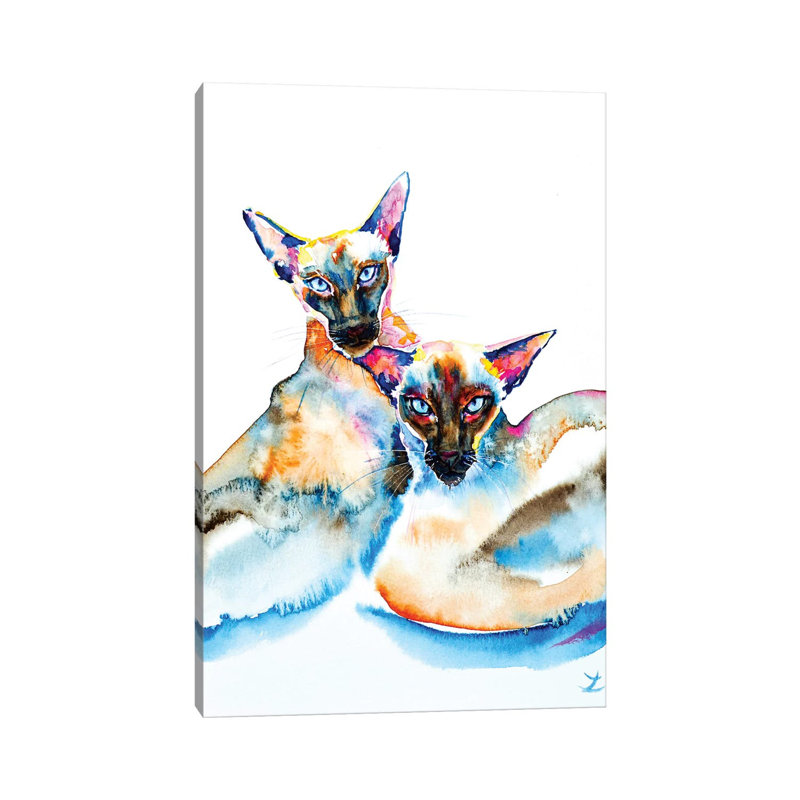 We Are Siamese by Zaira Dzhaubaeva - Wrapped Canvas Gallery-Wrapped Canvas Giclée