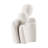 Hans Cream Abstract Nesting Two Piece Couple Decorative Accent Matte Ceramic Sculpture Figure Set