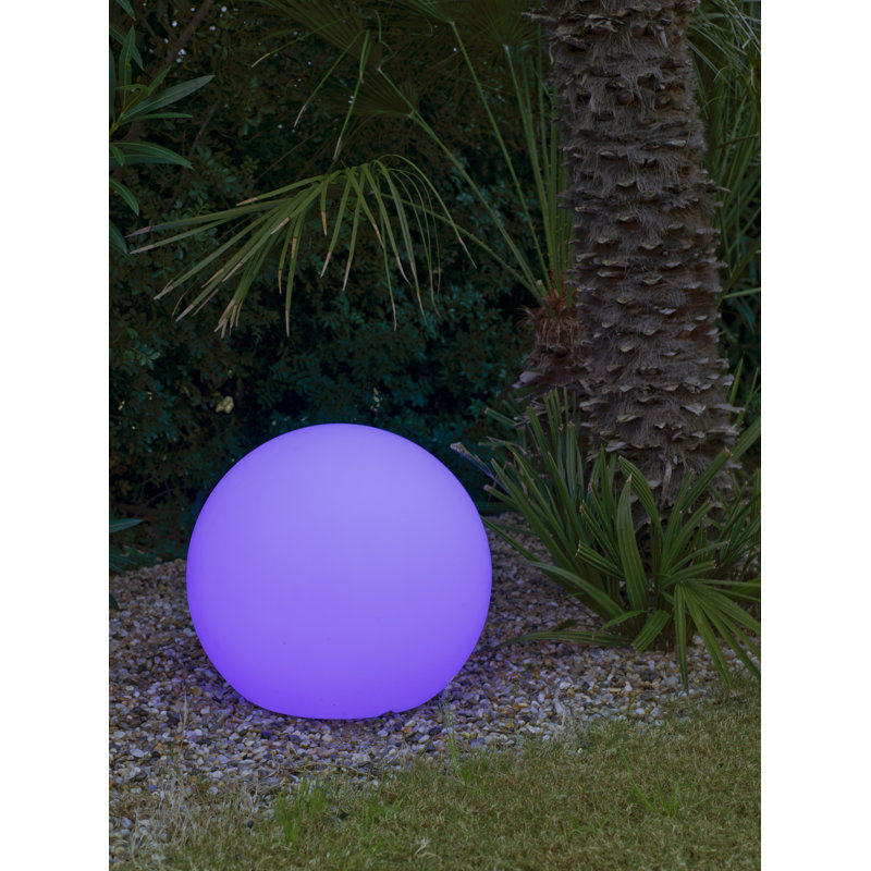 Solar Powered Integrated LED Color Changing Outdoor Light, 12" H x 10" W x 10" D