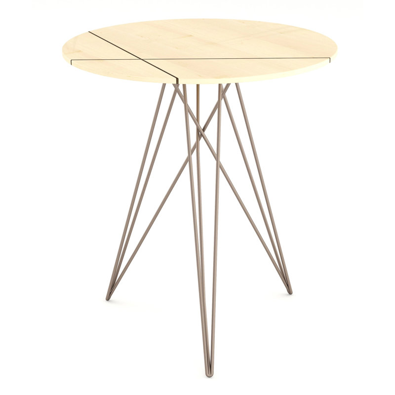 Hudson Solid Wood Top End Table, Maple, Rose Copper