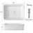 Davivy 14.5'' White Ceramic Rectangular Bathroom Sink