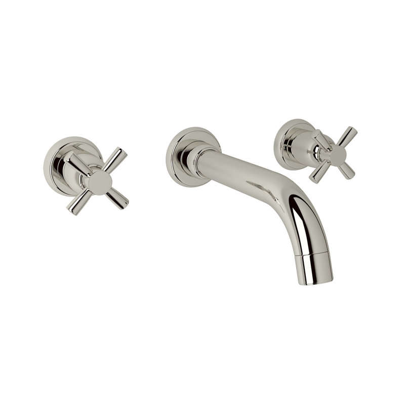 Holborn Wall Mount Bathroom Faucet, Polished Nickel