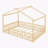 Mirian Solid Wood Youth Bed with Fence, House Bed, Platform Bed-2057848612-2057848615