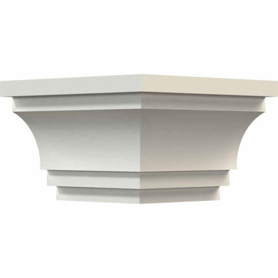 Endurathane Outside Corner for Traditional Smooth Crown Moulding (matches moulding MLD04X03X05TR), 4 1/2"P x 6"H, Factory Primed
