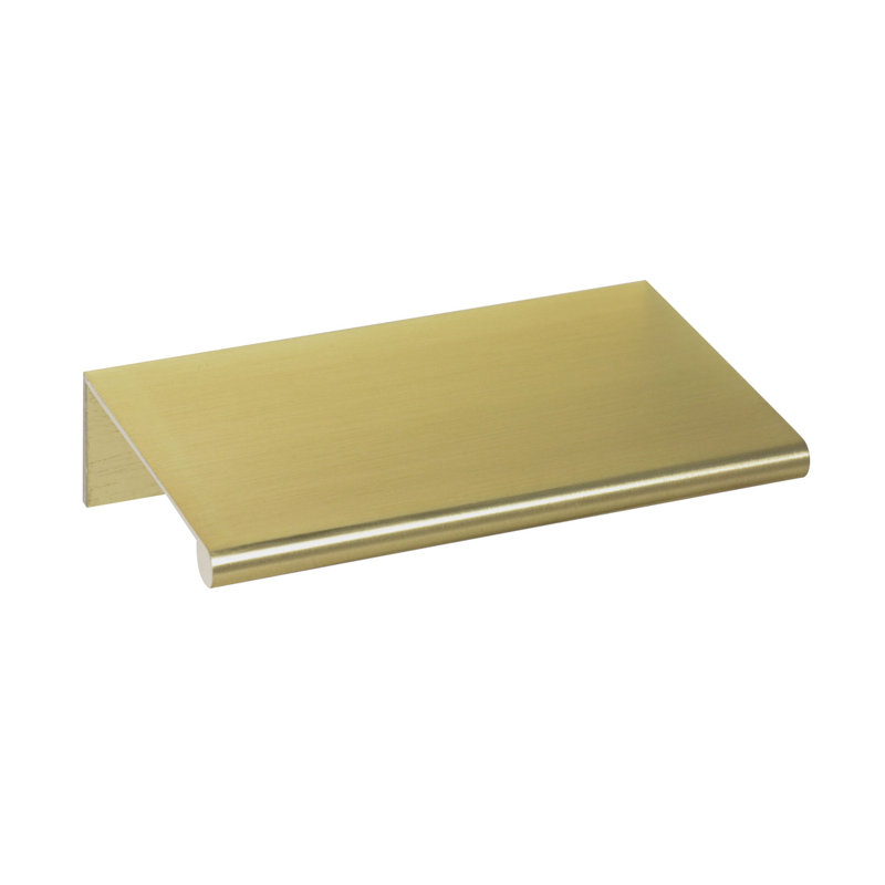 Brushed Brass Modern Finger Pull for Cabinets