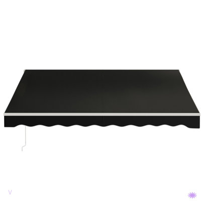Auvent électrique, auvent rétractable, abri de soleil à protection UV avec télécommande et manivelle pour terrasse, balcon, cour