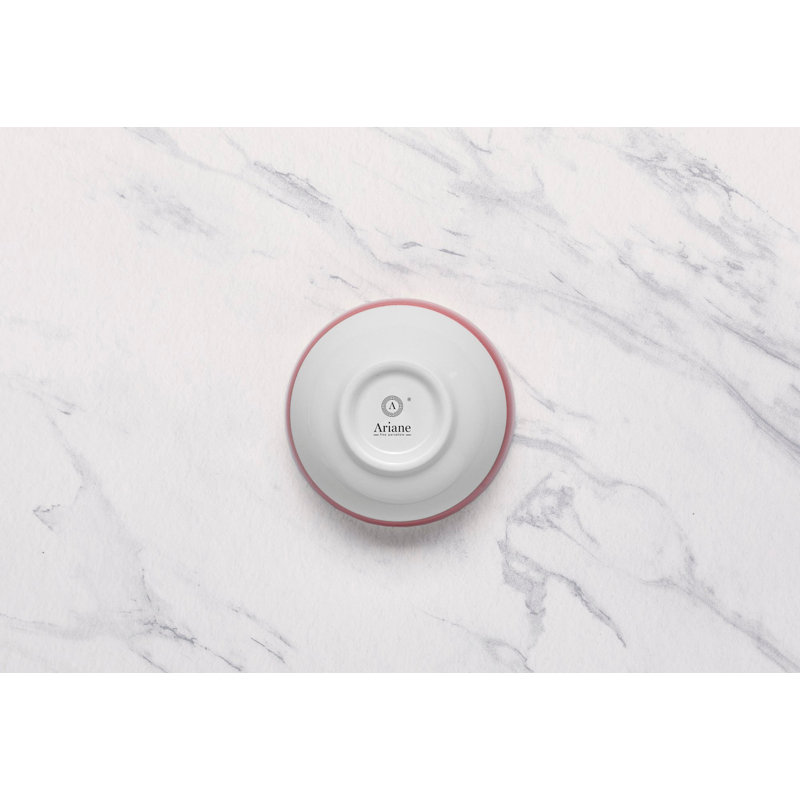 Bol en porcelaine de qualité supérieure Twister-Red | Bol non empilable Prime | Va au micro-ondes et au lave-vaisselle, Rouge