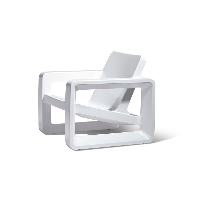 Deck Outdoor Lounge Chair, Highcloud White
