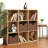 Handwoven Wicker Storage Basket With Handles, Foldable Organization Bin For Shelves, Pantry, Kitchen And Bathroom