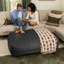 Repose-pieds Lino de la collection Atrium - Grand repose-pieds surdimensionné et chaise longue rembourrée de mousse - Similicuir-94343013