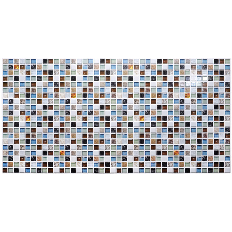 19" x 38" 3D Wall Panel (10-Pack), Beige Green Brown Amber