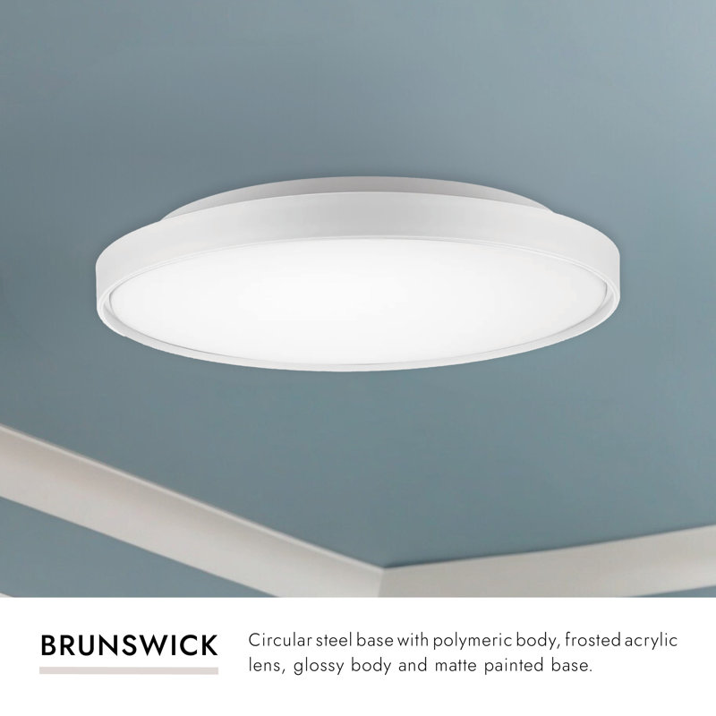 Brunswick 1 - Light LED Flush Mount, White