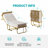 Mercer41 Folding Bed With 5 Inch Memory Foam Mattress, 75X45 Upgraded Size Bed Frame, Single Rollaway Bed For Guests, Space Saving Portable Bed With Lockable Wheels, Easy Assembly & Moving-1441045284