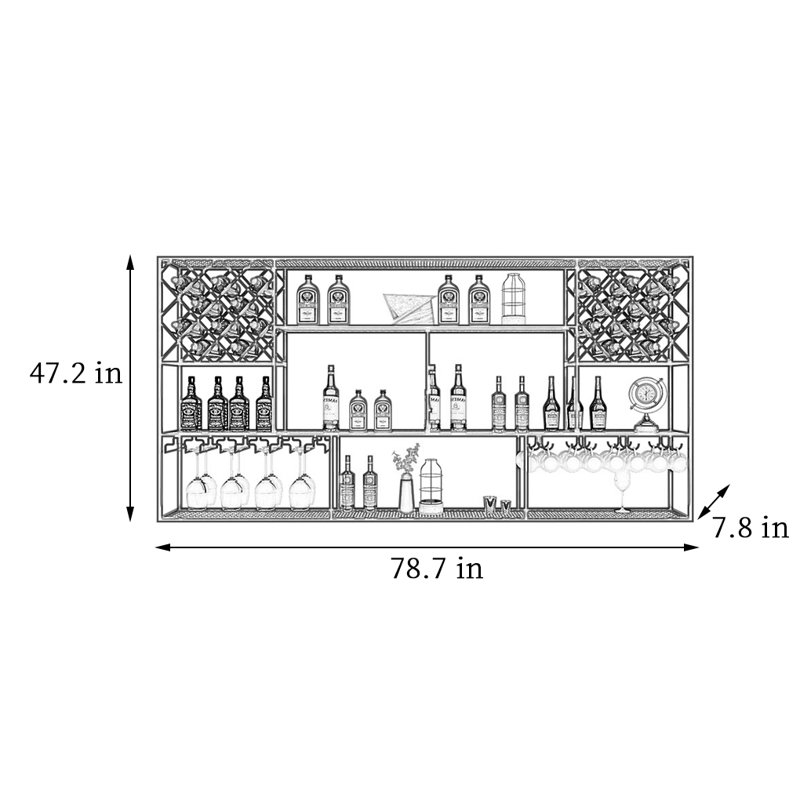 Crafted Iron Wine Rack
