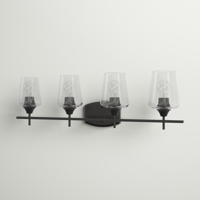 Dahlya 4 - Light Dimmable Vanity Light, Matte Black