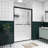 1/4"  6Mm  Clear Tempered Glass Double Sliding Shower Enclosure With - Rust Hardware, Water Proofing Function