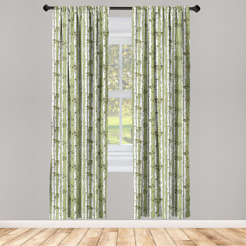 Cyndee Semi Sheer Curtain Pair, 28" W x 84" L