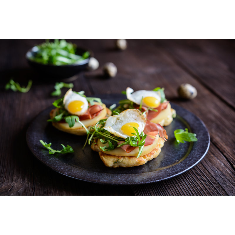 Scallion Pancakes - Wrapped Canvas Print, 30cm H x 46cm W x 3.8cm D