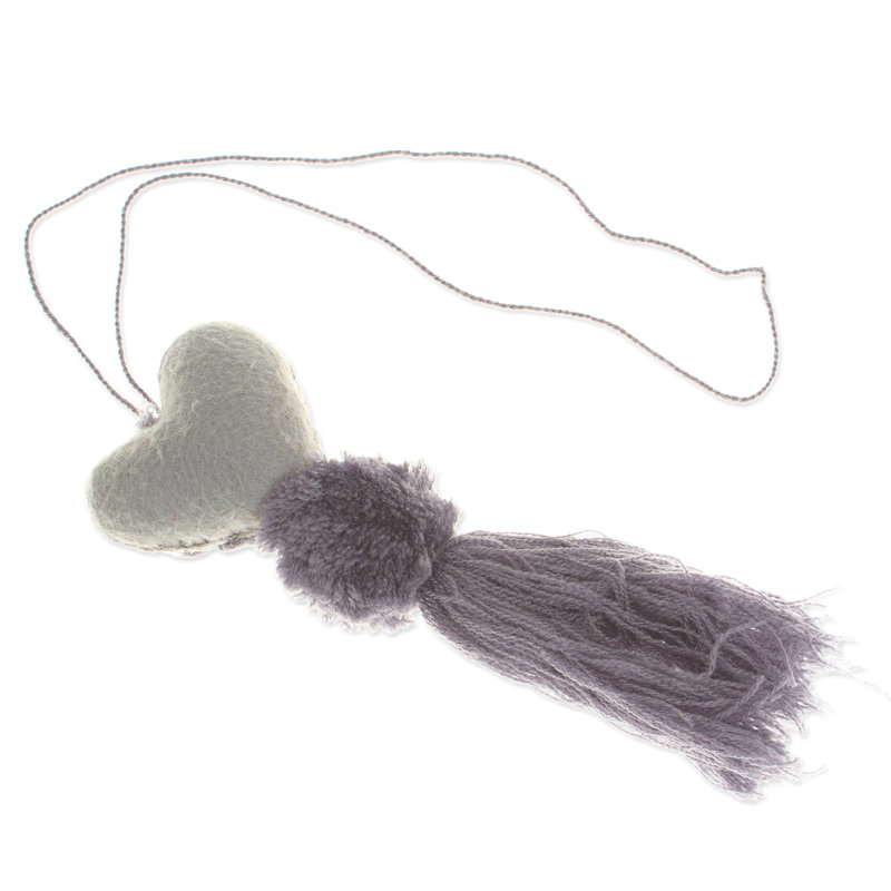 Petit cœur décoratif, gris