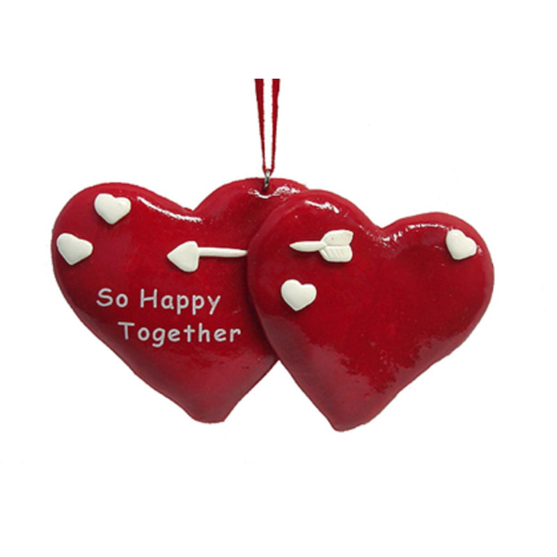 Ornement de Noël club rouge et blanc «So Happy Together» Club