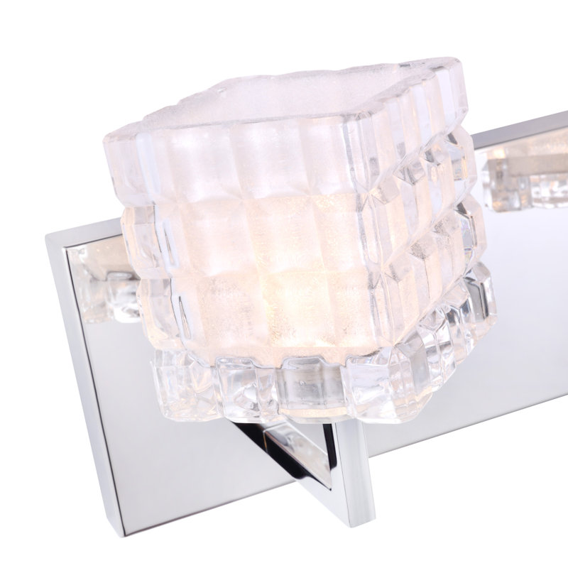 Éclairage pour salle de meuble-lavabo 2 lumières pour salle de bain Rosendahl, Halogène, Verre de cristal rainuré cylindrique
