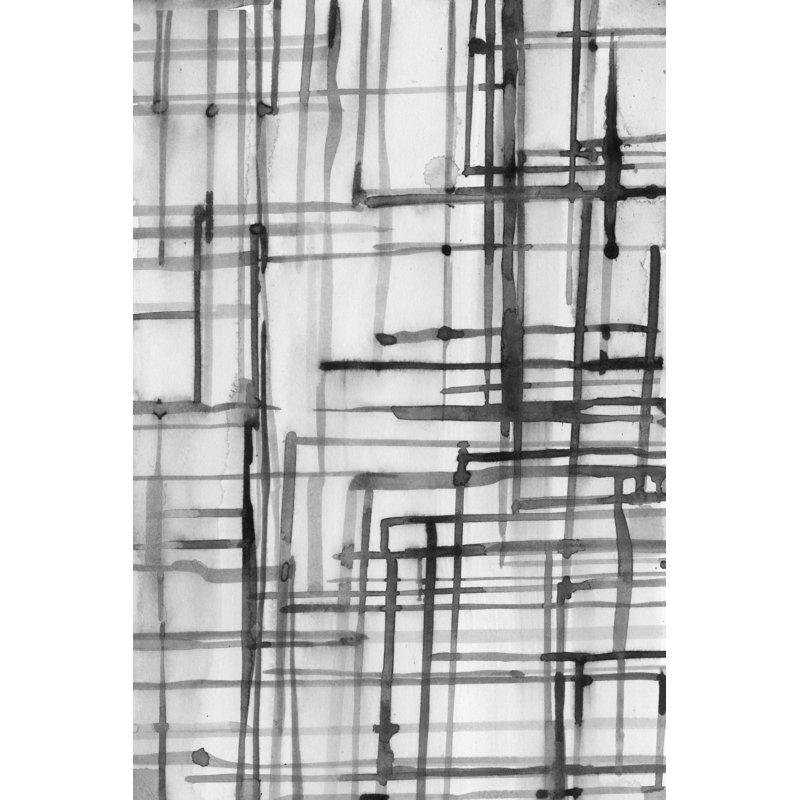 Line Meditation I 1 Piece Wrapped Canvas Painting, 30cm H x 20cm W