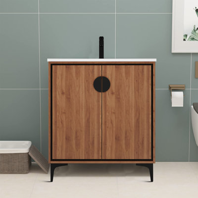 Meuble-lavabo simple avec plateau en résine 30,02 po Connollee