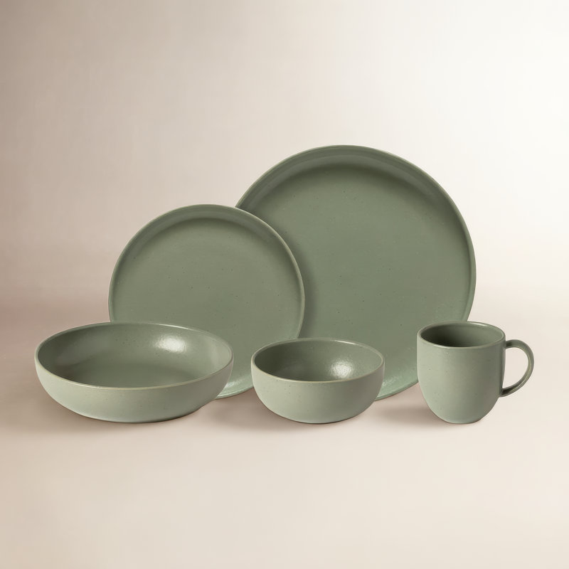 Pacifica Handmade Fine Stoneware Dinnerware Set, Artichoke