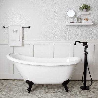 Eden 67"" x 29"" Clawfoot Soaking Acrylic Bathtub -  Chevington, CHBP67SL0IMORBM