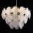 8-lights Dimmable Tiered Glass Chandelier
