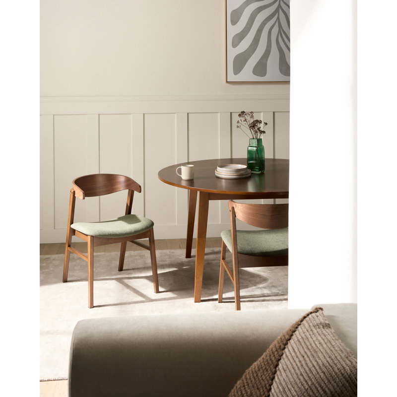 45cm H Fabric Upholstered Low Back Side Chair, Green