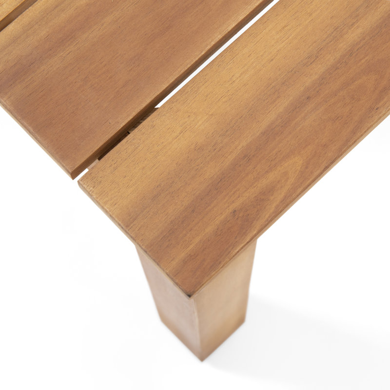 Isaacson Outdoor Side Table, Square End Table, Small Patio Table, Accent Table, Brown Patina