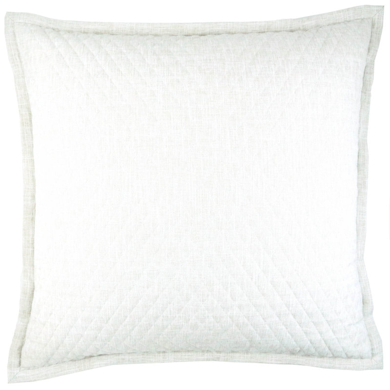 Faux Flax Coverlet Set , Ivory, King Coverlet + 3 Euro Shams
