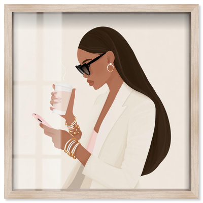 «Coffee Break Shadowbox Print» par Art Remedy