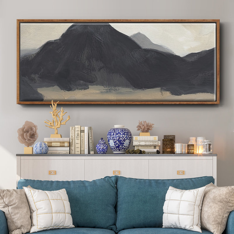 Mountain Range VII- Framed Canvas, 20" H x 50" W
