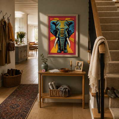 Power Elephant Pop Art - Framed Print