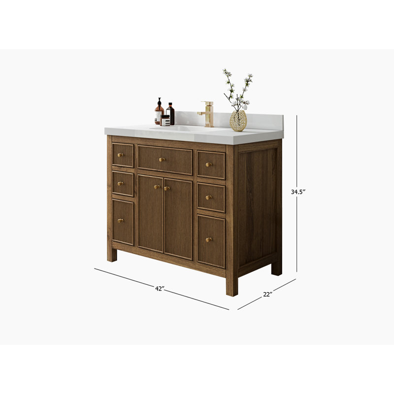 Ensemble de meuble-lavabo simple 42 po, Blanc