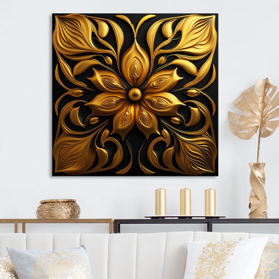 Glamourous Lily on Black V - reproduction d'art sur toile