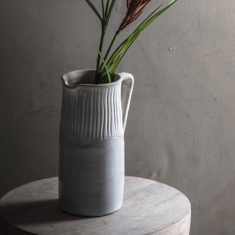 Bohn Stoneware Table Vase, 25.5cm H x 19.5cm W x 14cm D