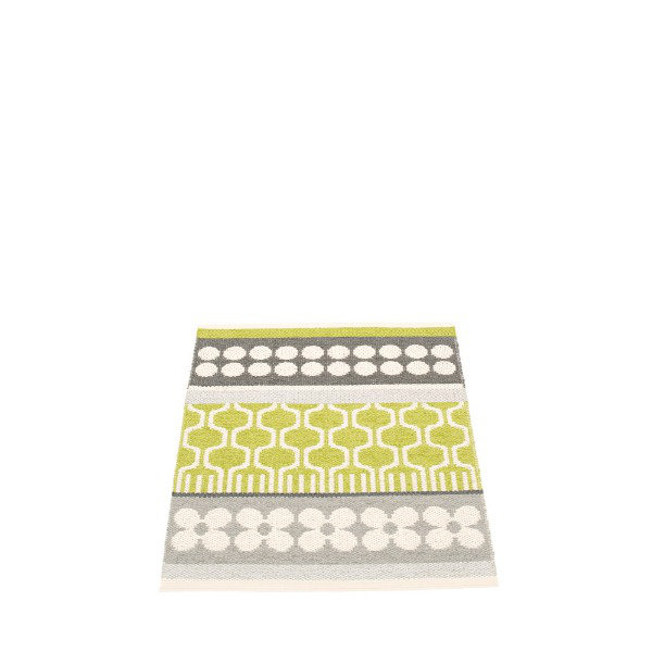 Asta Geometric Area Rug in Lime/Gray/White, Rectangle 2'3" x 3'3"