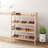6 Pair Stackable Solid Wood Shoe Rack