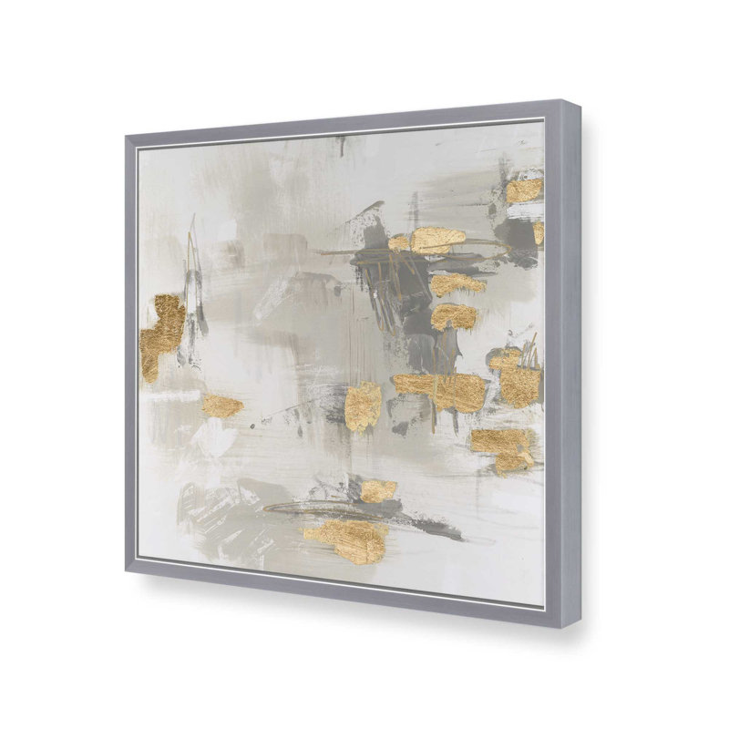 «Taupe Shimmer II» par June Erica Vess, reproduction d'art, H 30 po x l 30 po, Silver