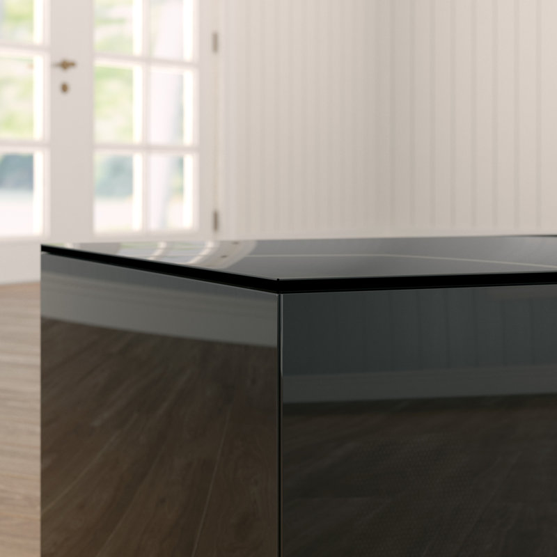 Krystyna Unfinished TV Stand for TVs up to 75", Black