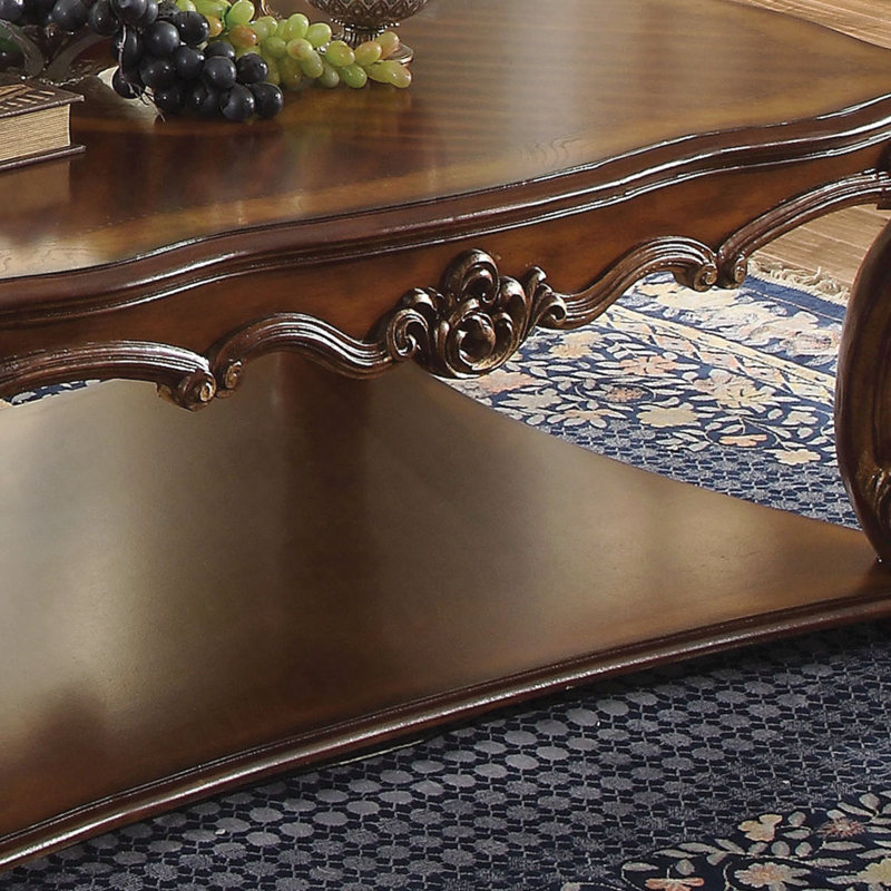 Cherry End Table With Bottom Shelf