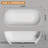 KAKUSIGA 68.9" Freestanding Soaking Bathtub, Matte White Solid Surface Stone Resin Tub