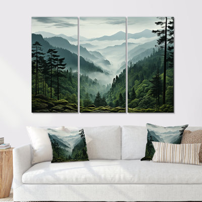 Mystic Wilderness Pine Forest In Canada III - ensemble de décoration murale forêt