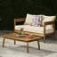 Table basse en bois et bois avec coussins attrayants pour lattes de jardin attrayantes