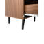 Table de chevet pratique à 2 tiroirs couleur café, grand espace de rangement, bois d'ingénierie, table de chevet de rangement pour chambre à coucher, design fonctionnel brun, essentiel