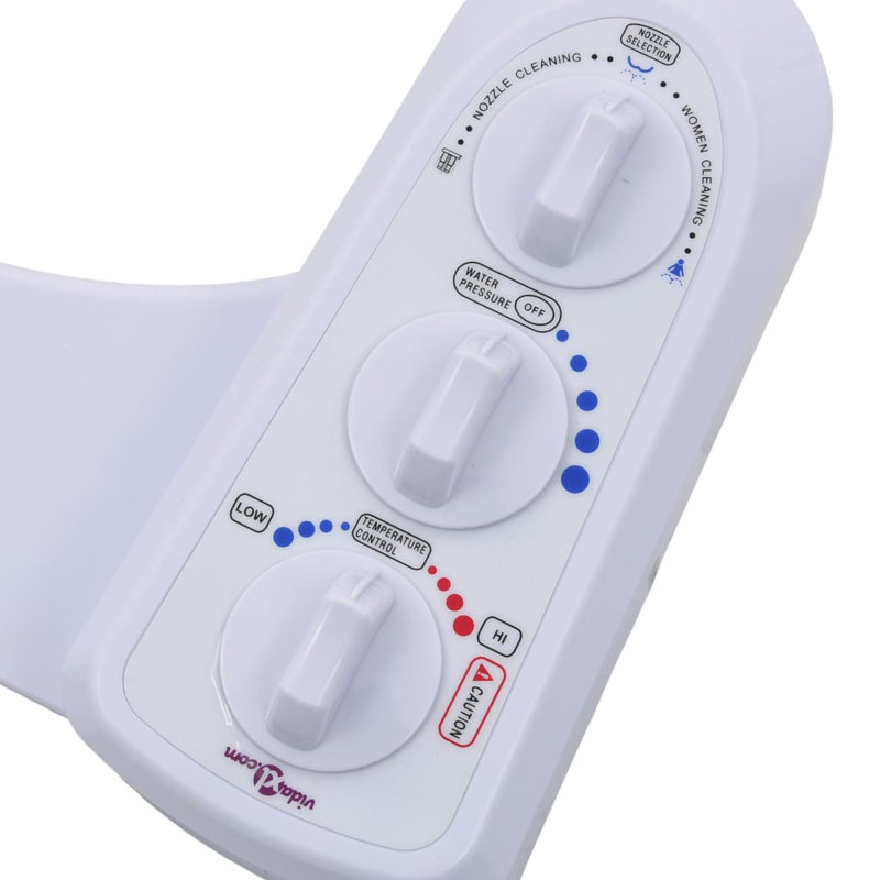 Fixation de siège de toilette bidet Vidaxl, Doubles buses d'eau chaude et froide